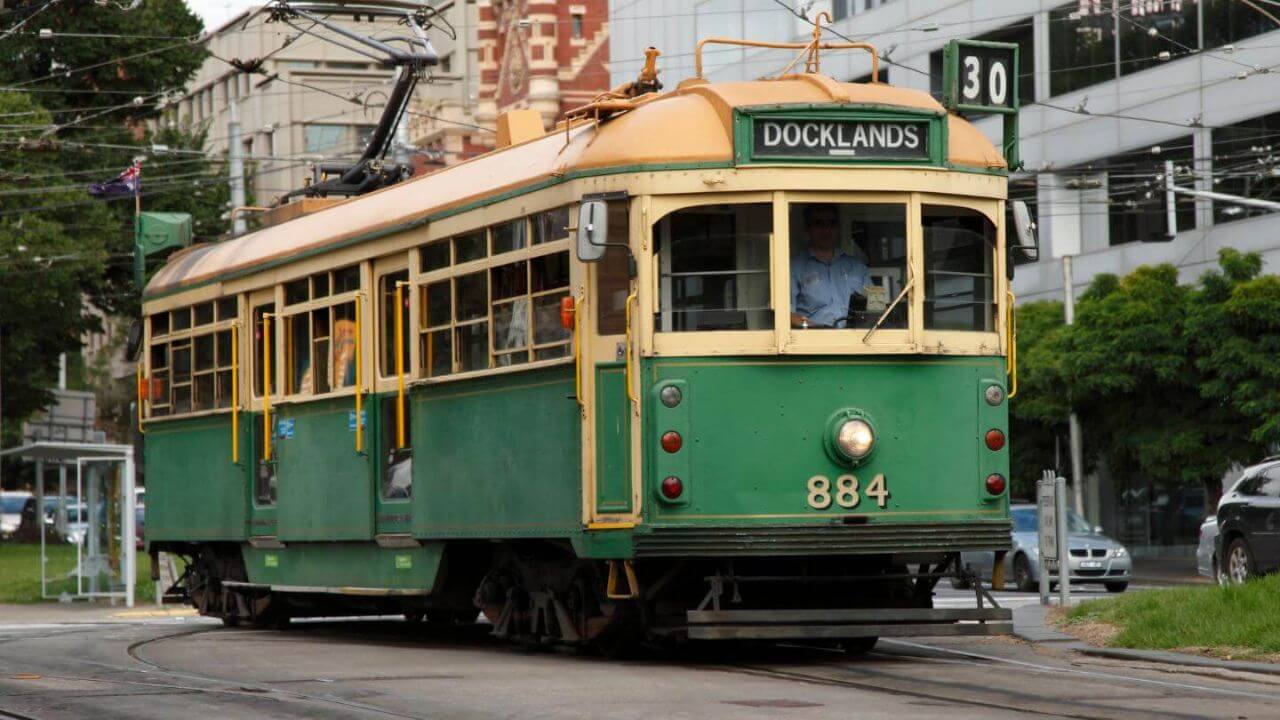 Vintage style Melbourne tram
